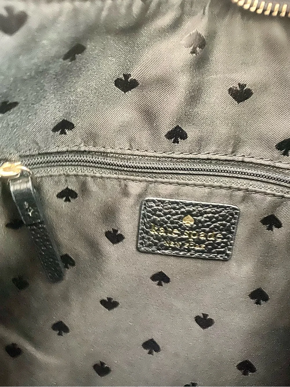 kate spade Black Pebbled Leather Hobo with Gold Hardware